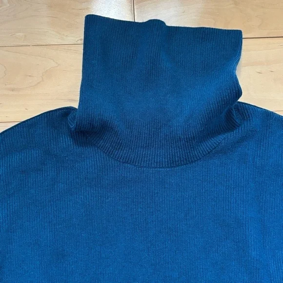 Free People Women's Softly Structured Tunic Sweater Womens Size Large Blue Teal - Picture 4 of 6